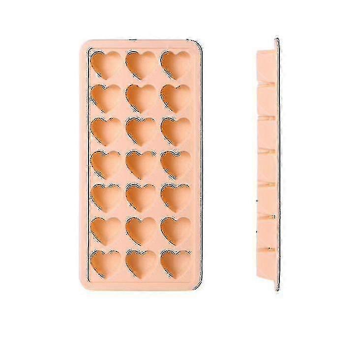 Heart-shaped Silicone Ice Mold With Lidpink