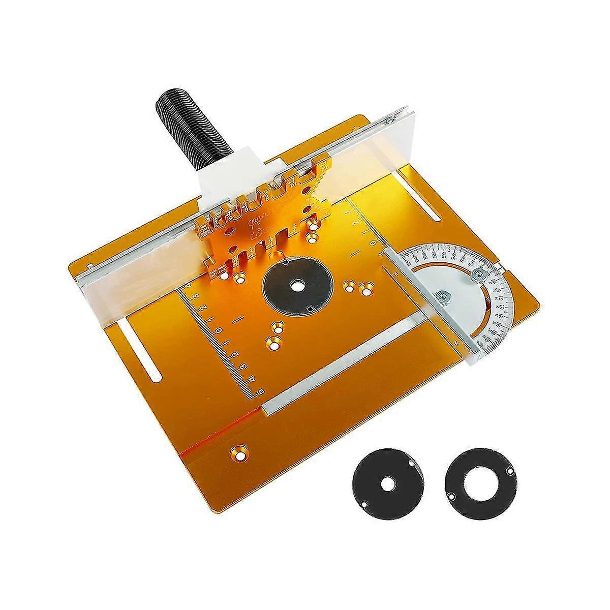 Aluminium Router Table Insert Plate, Wood Milling Flip Board With Miter Gauge,router Trimmer Woodwo