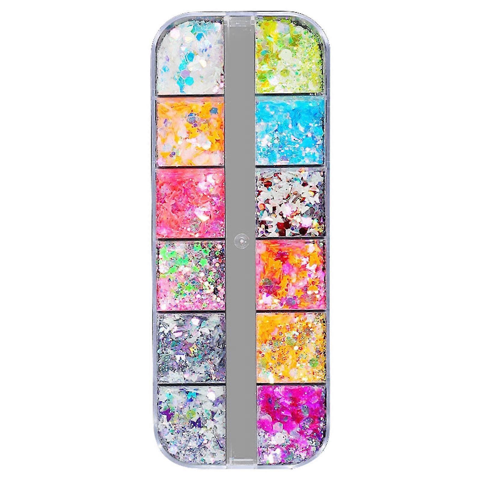 Nail Art Luminous Sequins Long Strip Boxed Ultra Thin Sequins Luminous Sequins