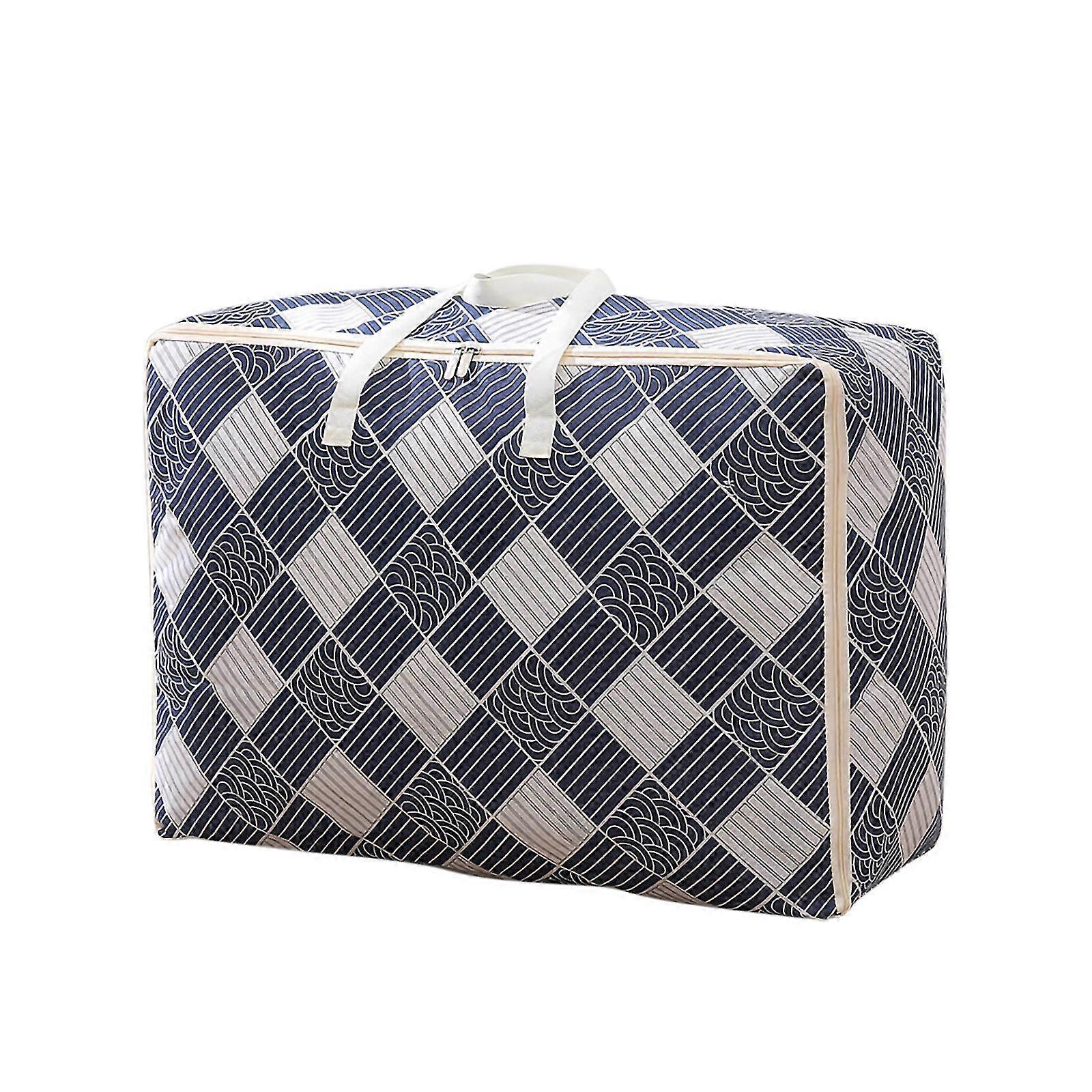 Largecapacity Storage Bag With Handle Largecapacity Storage Bag Foldable Storage Bucket For Quilt Blanket And Pillow
