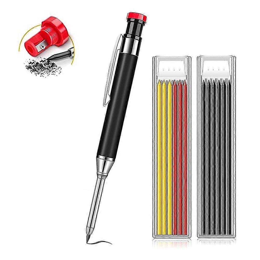 Mechanical Carpenter Pencils Construction Pencils Heavy Duty With Built-in Sharpener For Woodworkin