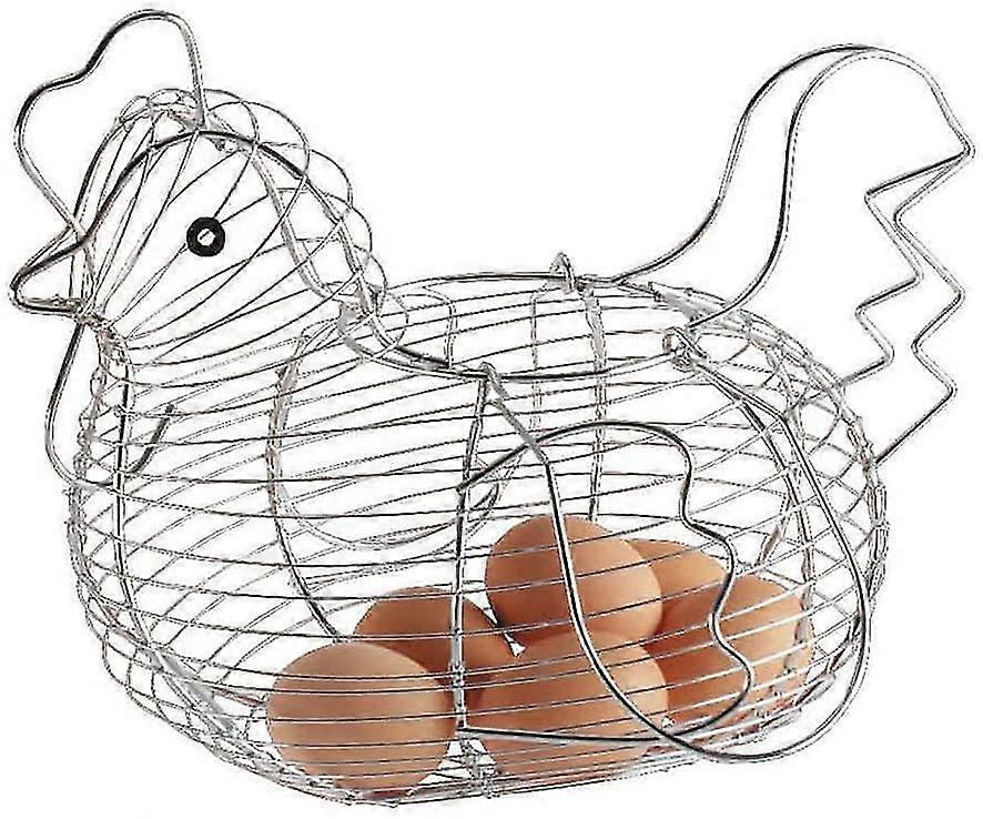 Chicken Shaped Wire Egg Storage Basket Home Storage Basket