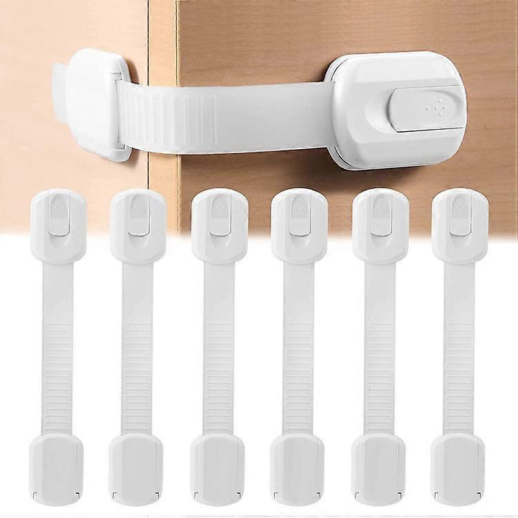 Safety Strap Locks (6 Pack) for Fridge