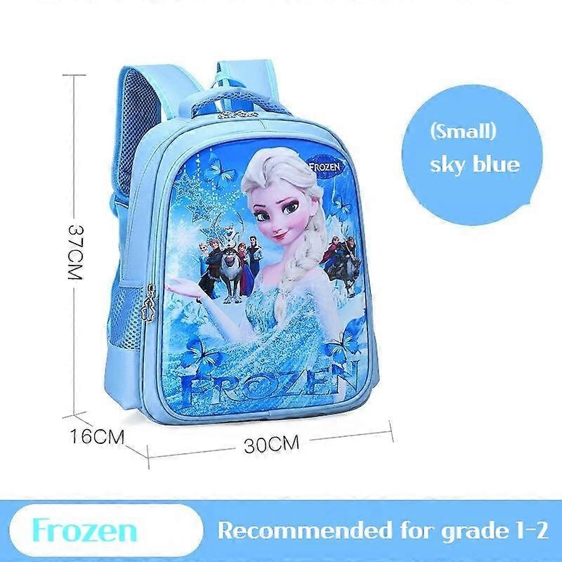 Frozen Series Elementary School Girls Cute Cartoon Schoolbag Kawaii Breathable Waterproof Backpack Spine Protection Bag