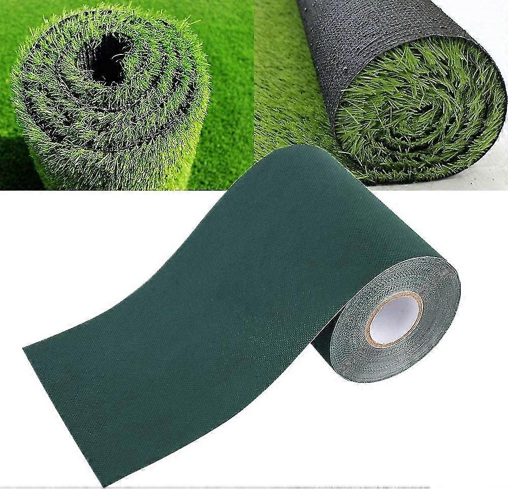 150mm*10m Artificial Artificial Turf Strip Garden Grass Mat Adhesive And High Density Fake Carpet (green)