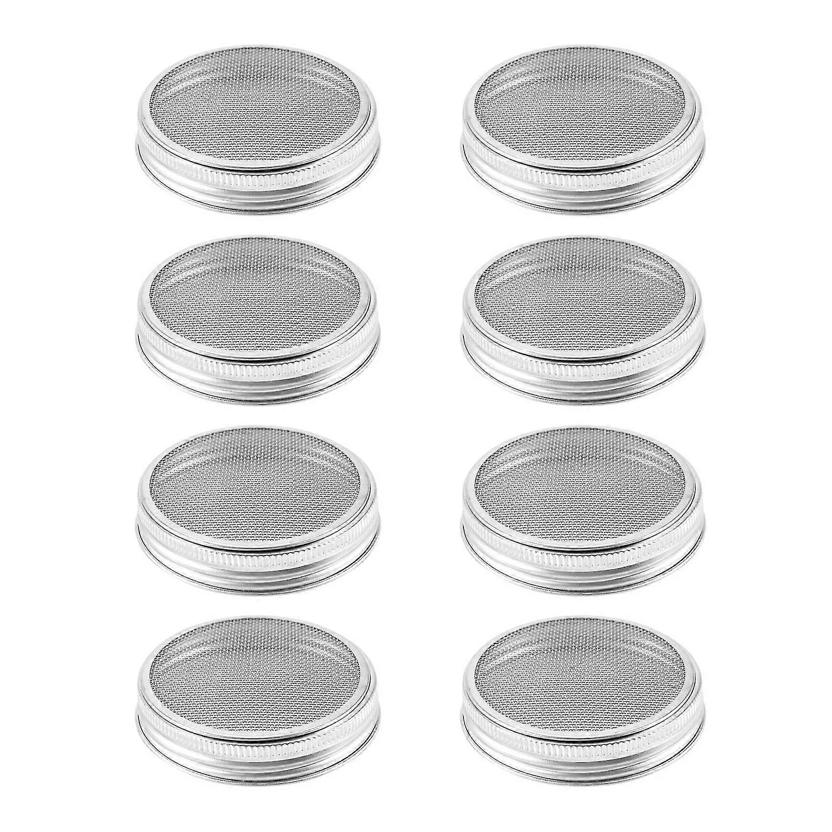 8 Pack Stainless Steel Sprouting Jar Lid Kit For Wide Mouth Jars,strainer Screen For Canning Jars A