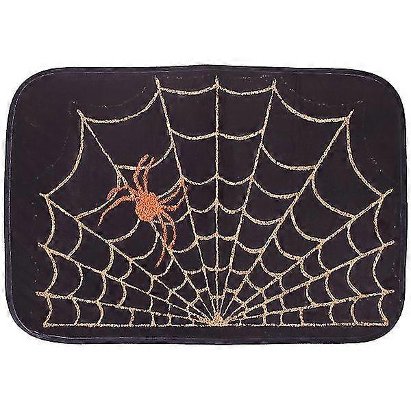 Floor Mat Spider Web Pattern Bathroom Mat Halloween Decoration Front Door Mat