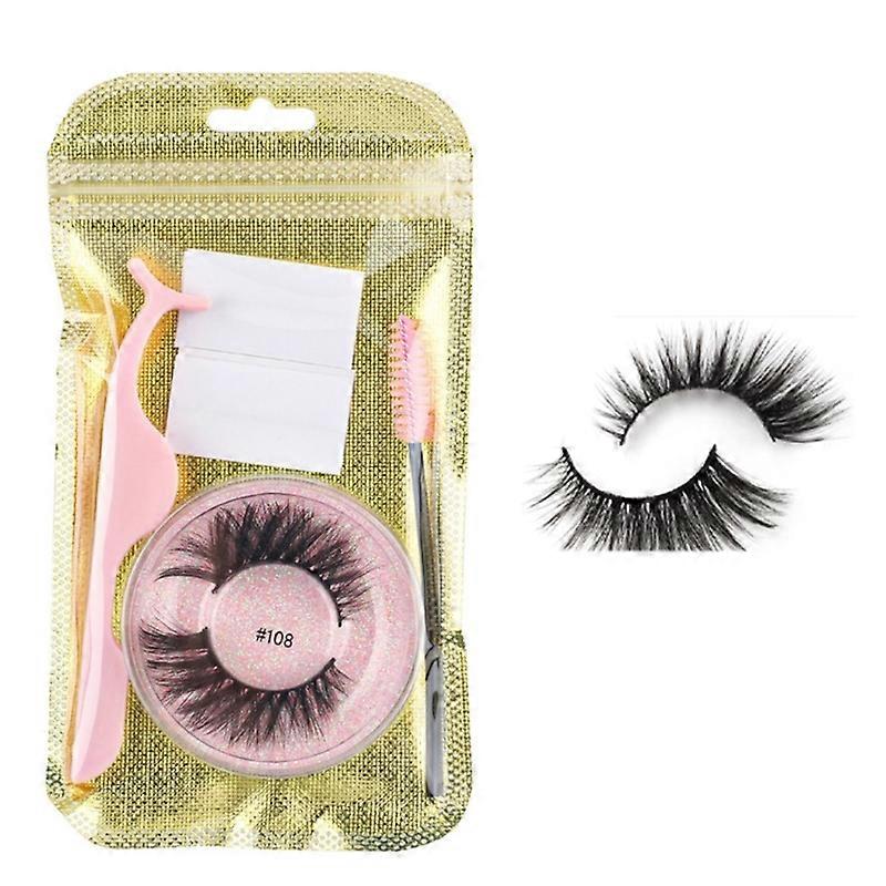 Reusable Self Adhesive Eyelashes,Natural Look False Eyelashes with Applicator