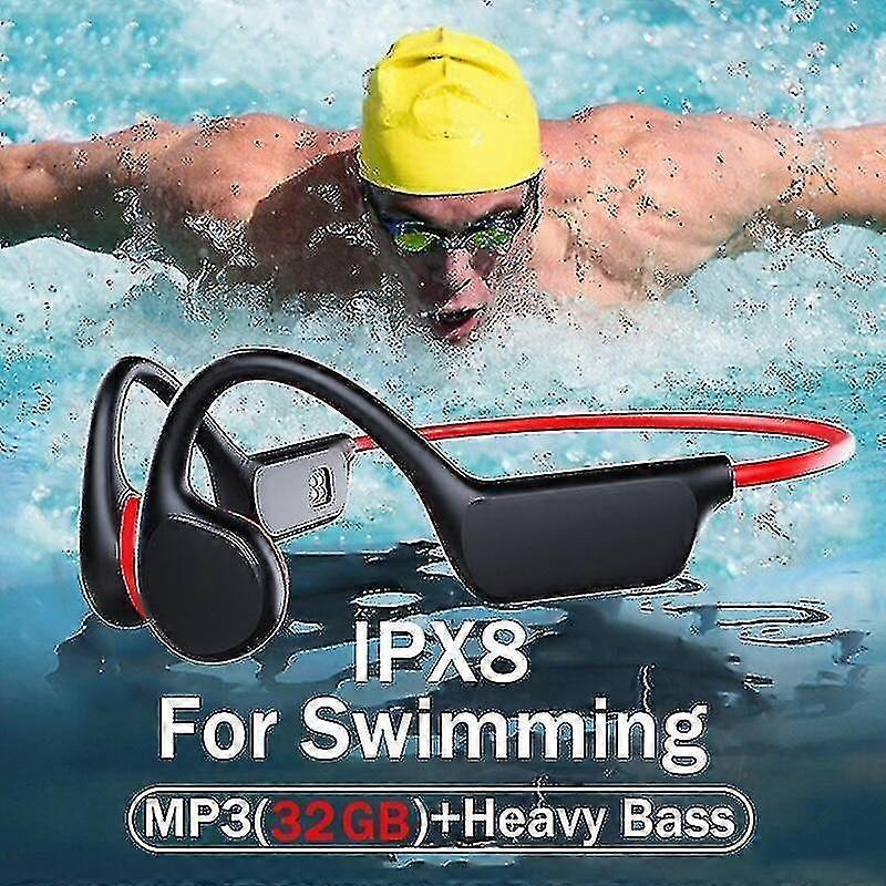 Nouveau IPX8 étanche natation écouteur Conduction osseuse casque avec 32G lecteur MP3 sans fil Bluetooth 5.4 casque LED affichage  44