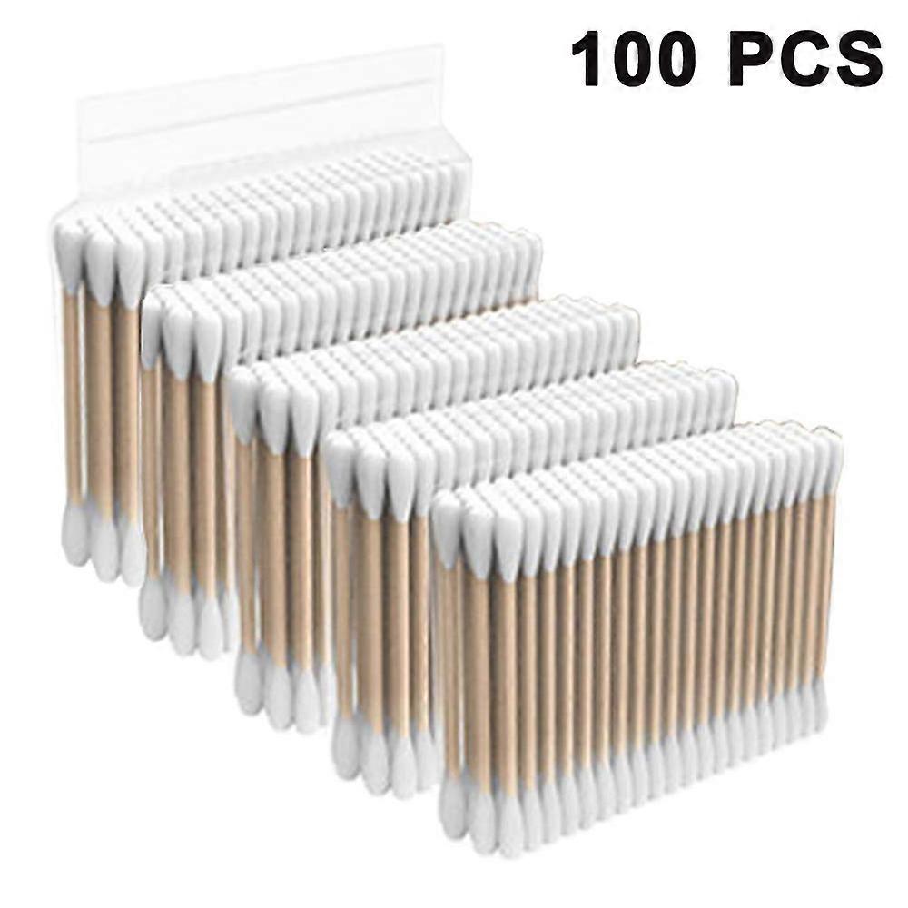 100PCS Biodegradable Bamboo Cotton Swabs,   Disposable Makeup Swab