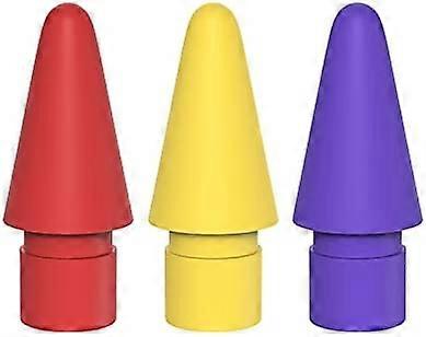 Pen Tip (Red/Yellow/Purple) Compatible with Apple Pencil Tips 1st & 2nd Generation Color Nib