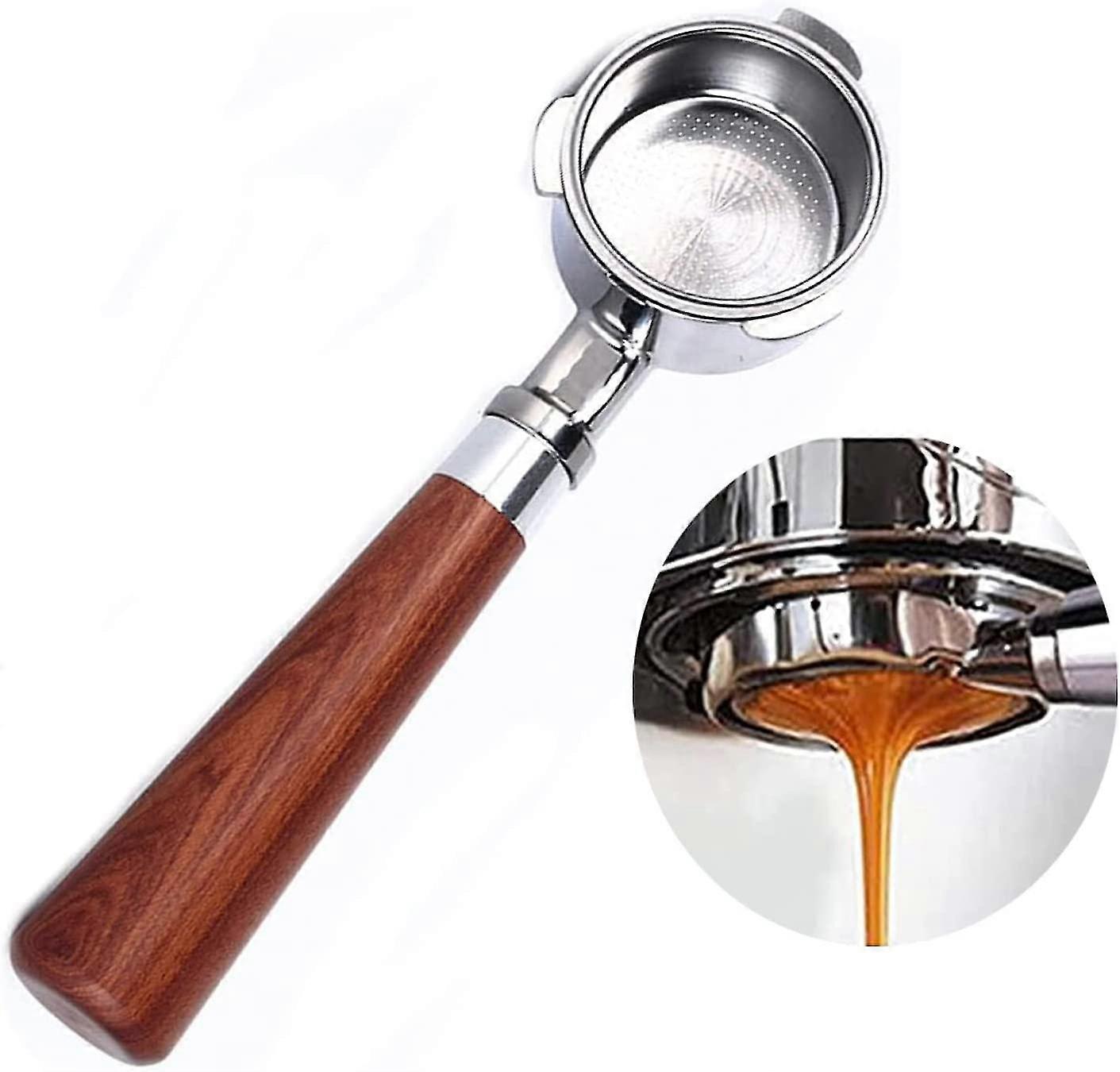 51mm Bottomless Filter Holder, Reusable Coffee Filter Holder, 51mm Three Ears, Compatible With Delonghi Ec680 Ec685