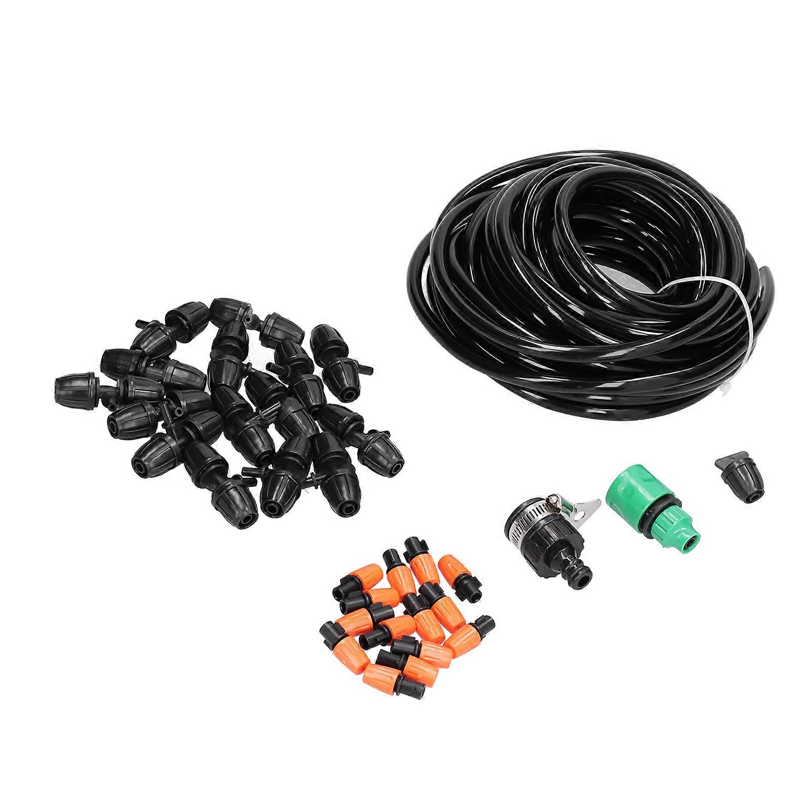 Garden Lawn Patio Atomizing Mist Sprinkler Nozzles Automatic Watering System 8/11 Hose Set