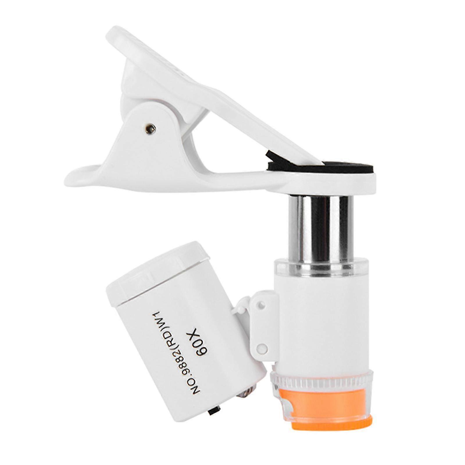 60x Phone Microscope With Led Light Portable Digital Microscope Handheld Glass
