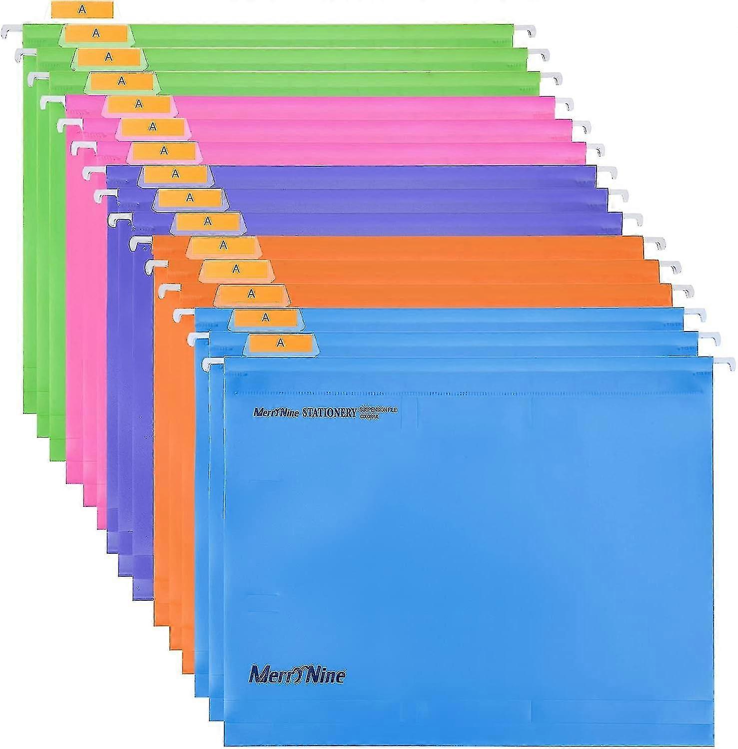 Hanging File Folders, 15pcs Letter Size Suspension Files, Polypropylene Filing Cabinet Suspension Files With Tabs And Card Inserts For School Home Wor
