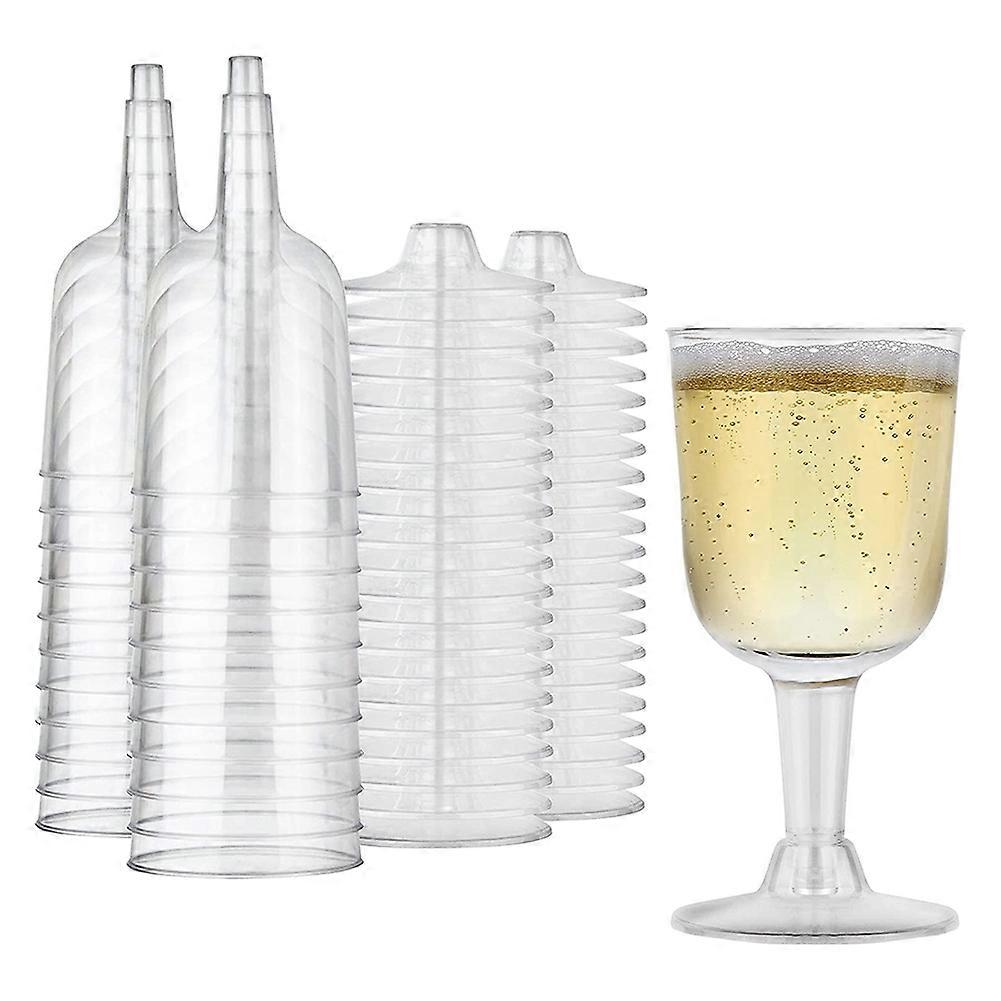 Gjennomsiktig plastvinglass, resirkulerbart - Splintsikkert vinbeger - Engangs- og gjenbrukbare kopper for barn