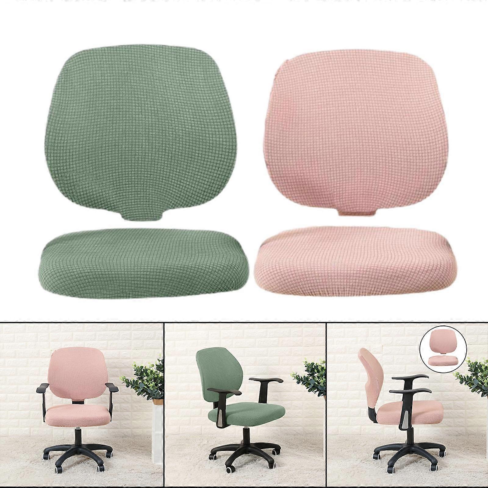 Removable Split Dustproof Seat Cover for Rotary Chair Cyan+