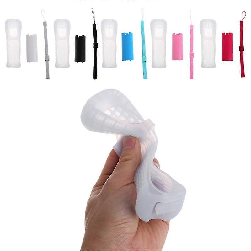 Protective Silicone Cover Case Battery Back Door Shell Hand Strap Kit Replacement for nintendo WII Remote Controller