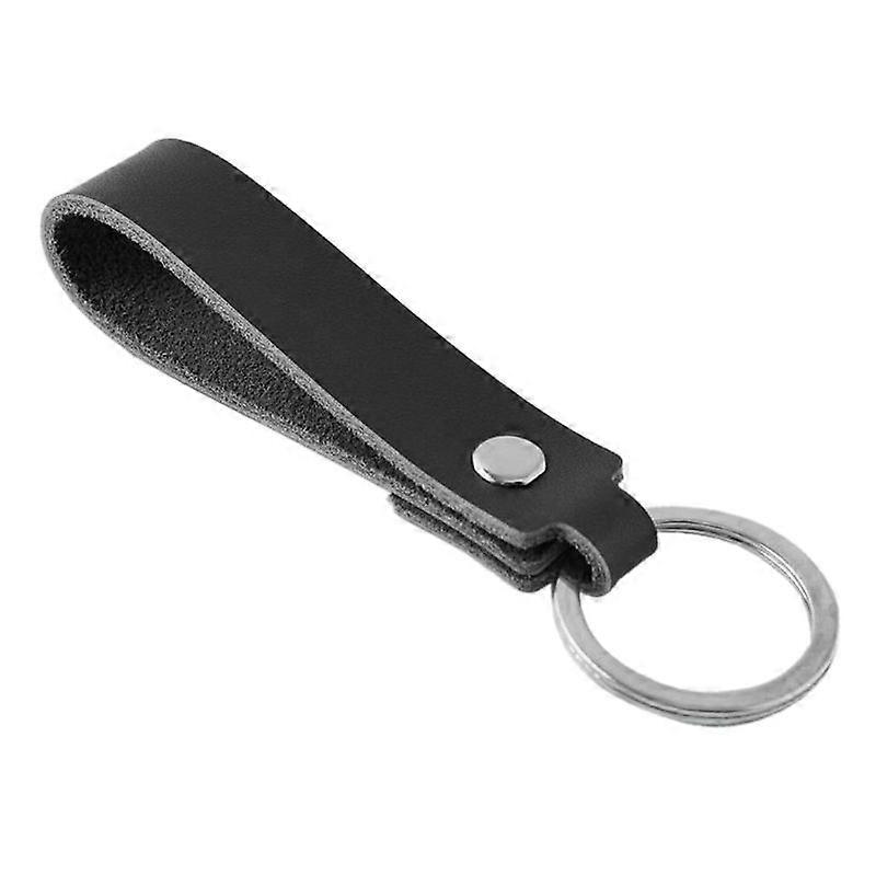 Retro Unisex Genuine Leather Sliver Key Ring Nice Car Keychain POB Key Holder