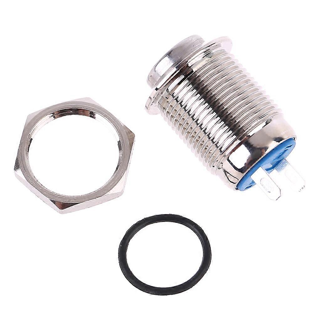 12mm Waterproof High Round Metal Momentary Push Button Switch Screw Terminals