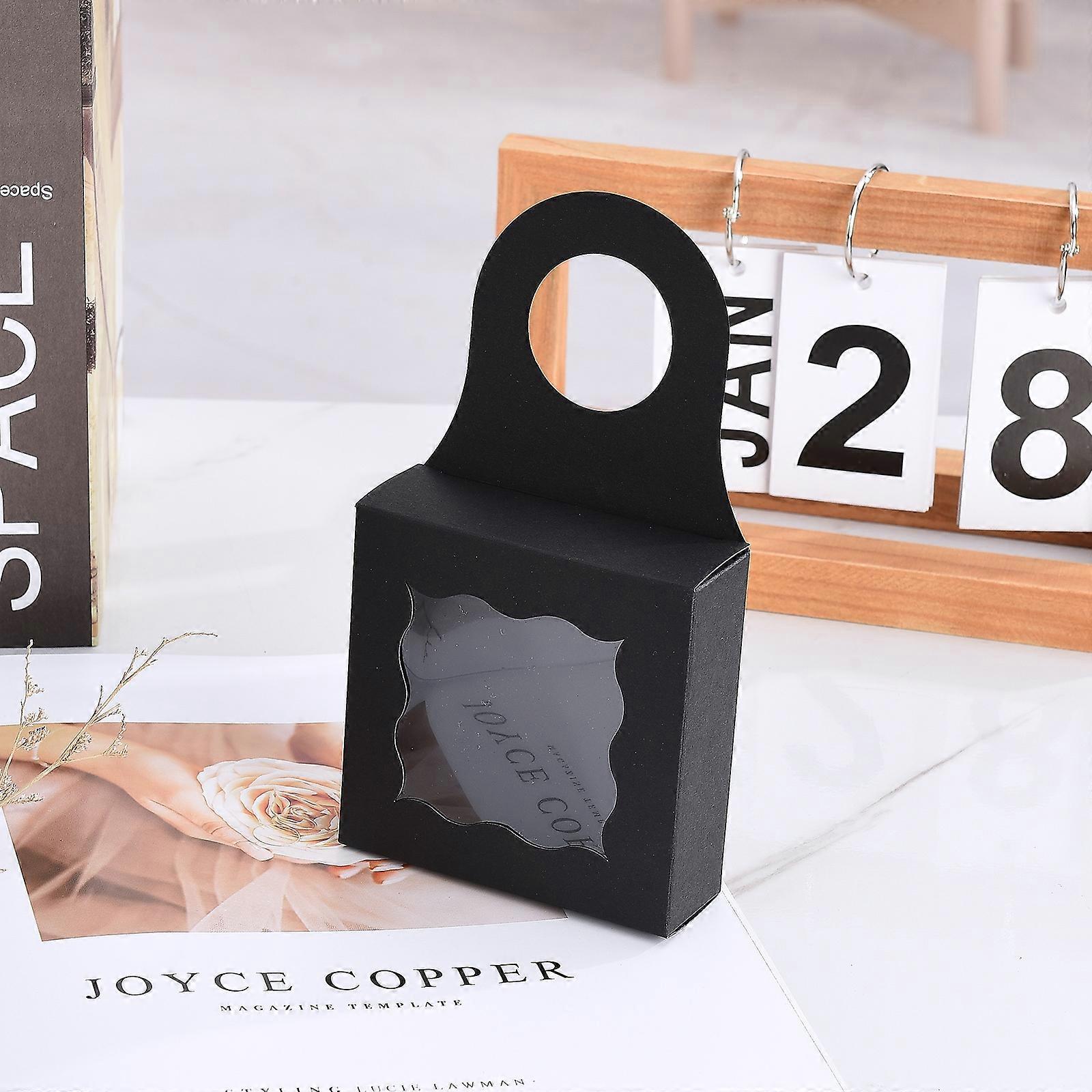 20pcs Kraft Paper Wine Bottle Boxes With Window - Hanging Gift Favor Boxes
