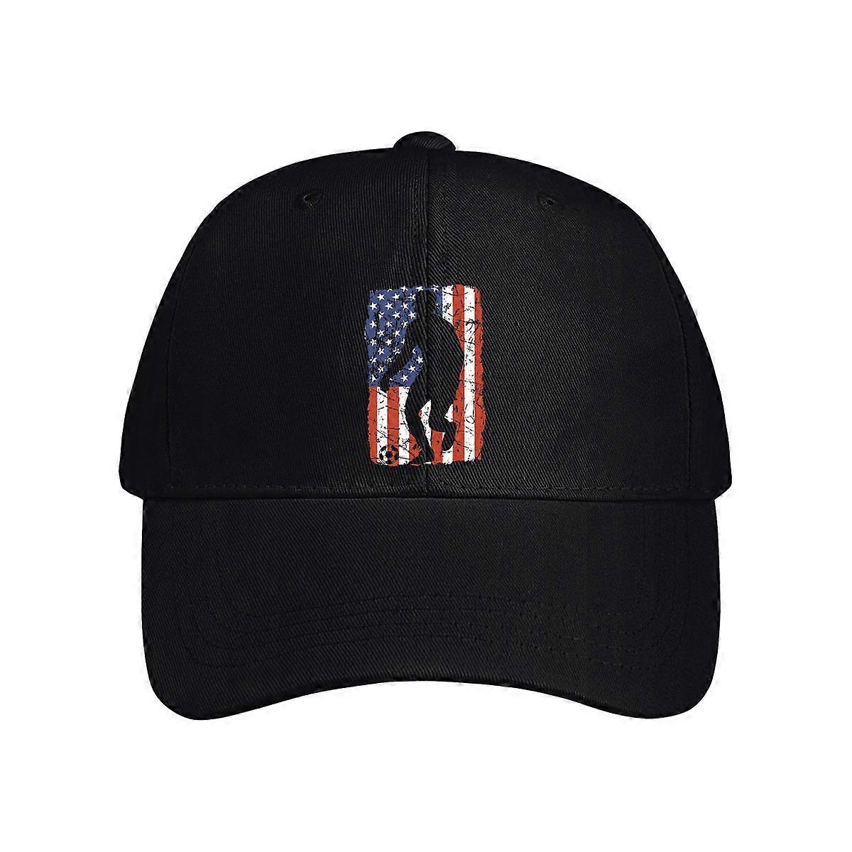 Soccer Player Silhouette Baseball Cap