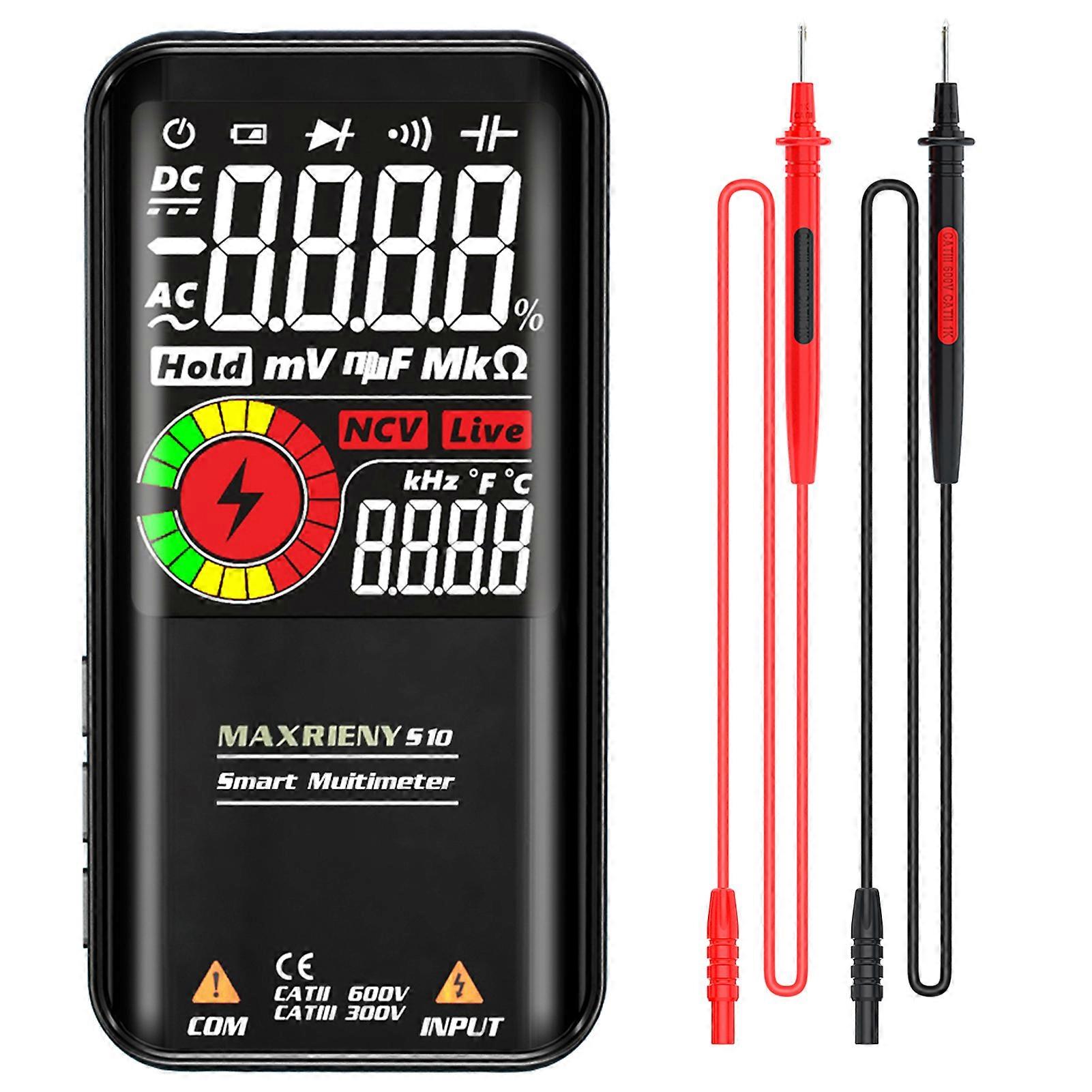 S10/S11 (Optional) 3.3 Inch LCD Display Screen Multifunction Multimeter Temperature NCV Voltage Resistance Capacitance Frequency Duty Ratio Diode Cont