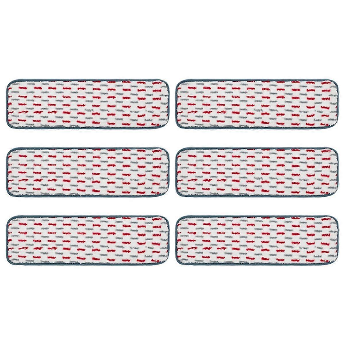6PCS Reusable Mop Pads for PowerMop Replacement Microfibre Mop Thickened Pads Refills for Hardwood Floor-A