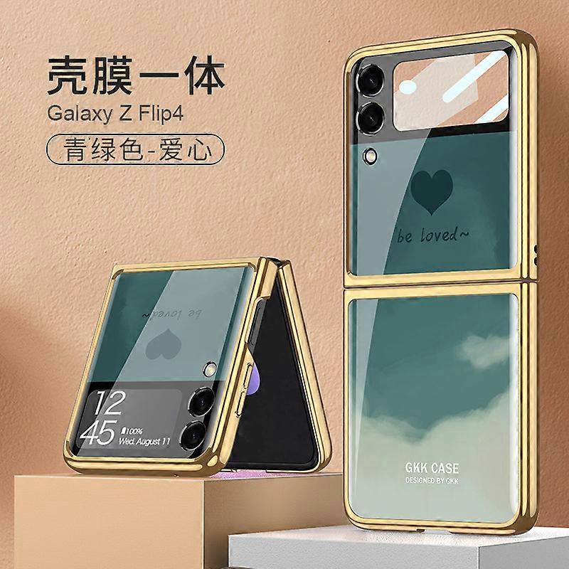 لسامسونج غالاكسي z فليب 4 حالة قابلة للطي الوجه رسمت حالة واقية الحب