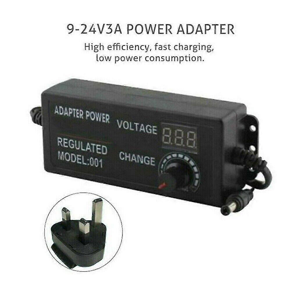 3V-24V AC/DC Electrical Power Supply Adapter Charger Variable Voltage Adjustable