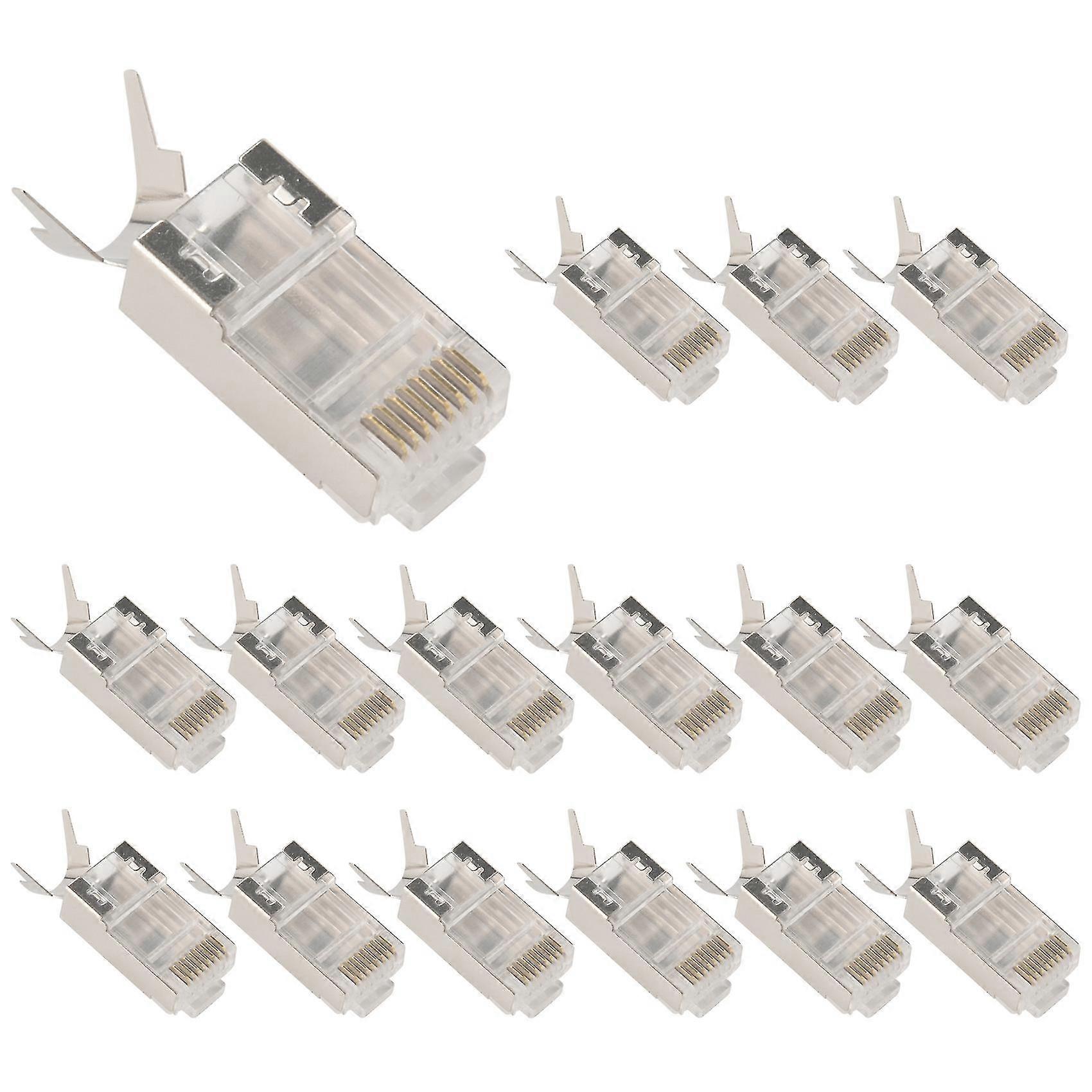 Rj45-kontakt Cat7 8p8c modulær Ethernet-kabelhodeplugg for nettverk Rj 45 Cat7 krympekontakt