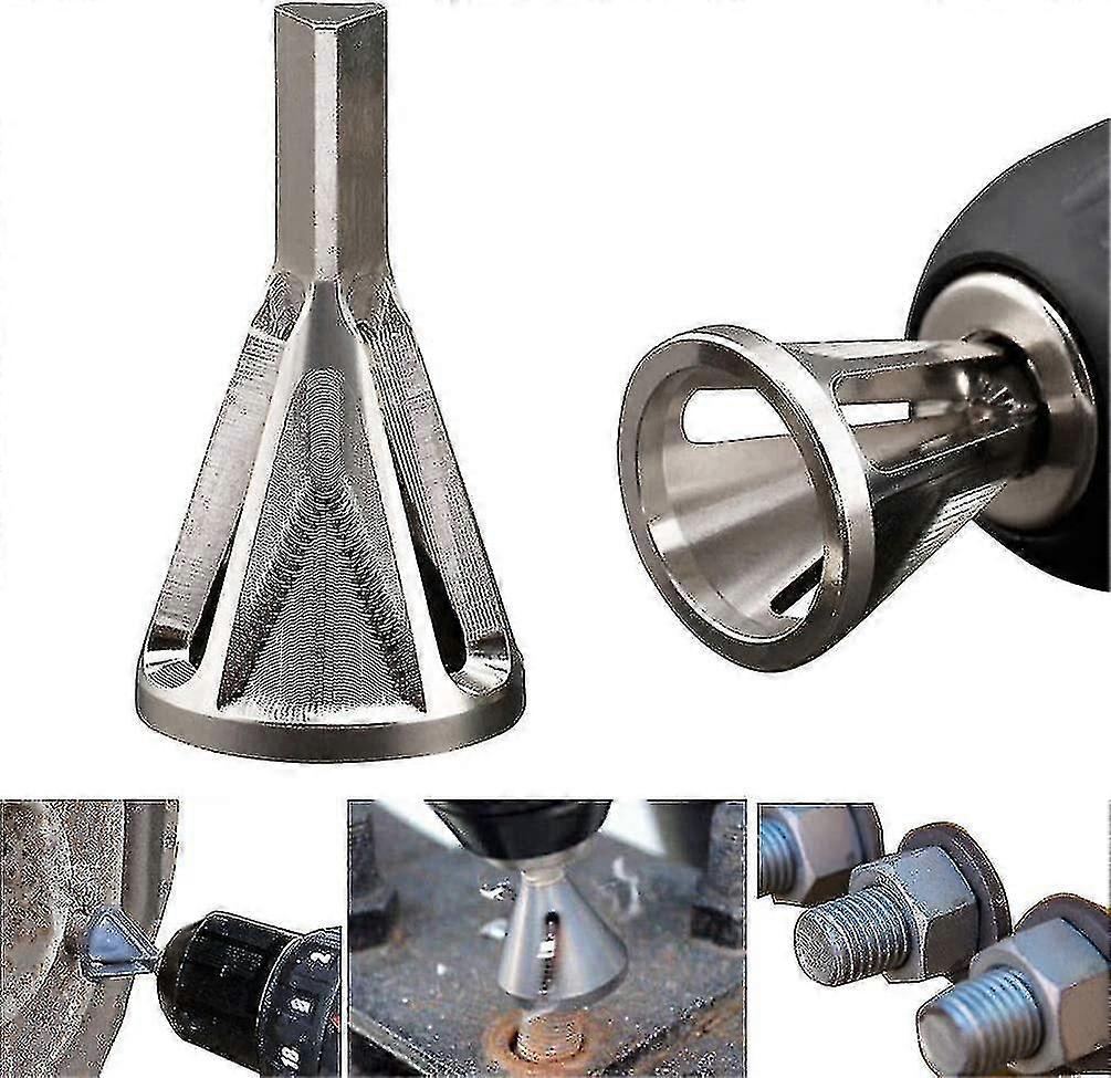 Stainless Steel External Drill Deburring Tool For Removing Damage From Size 8-32 Bolts (silver)