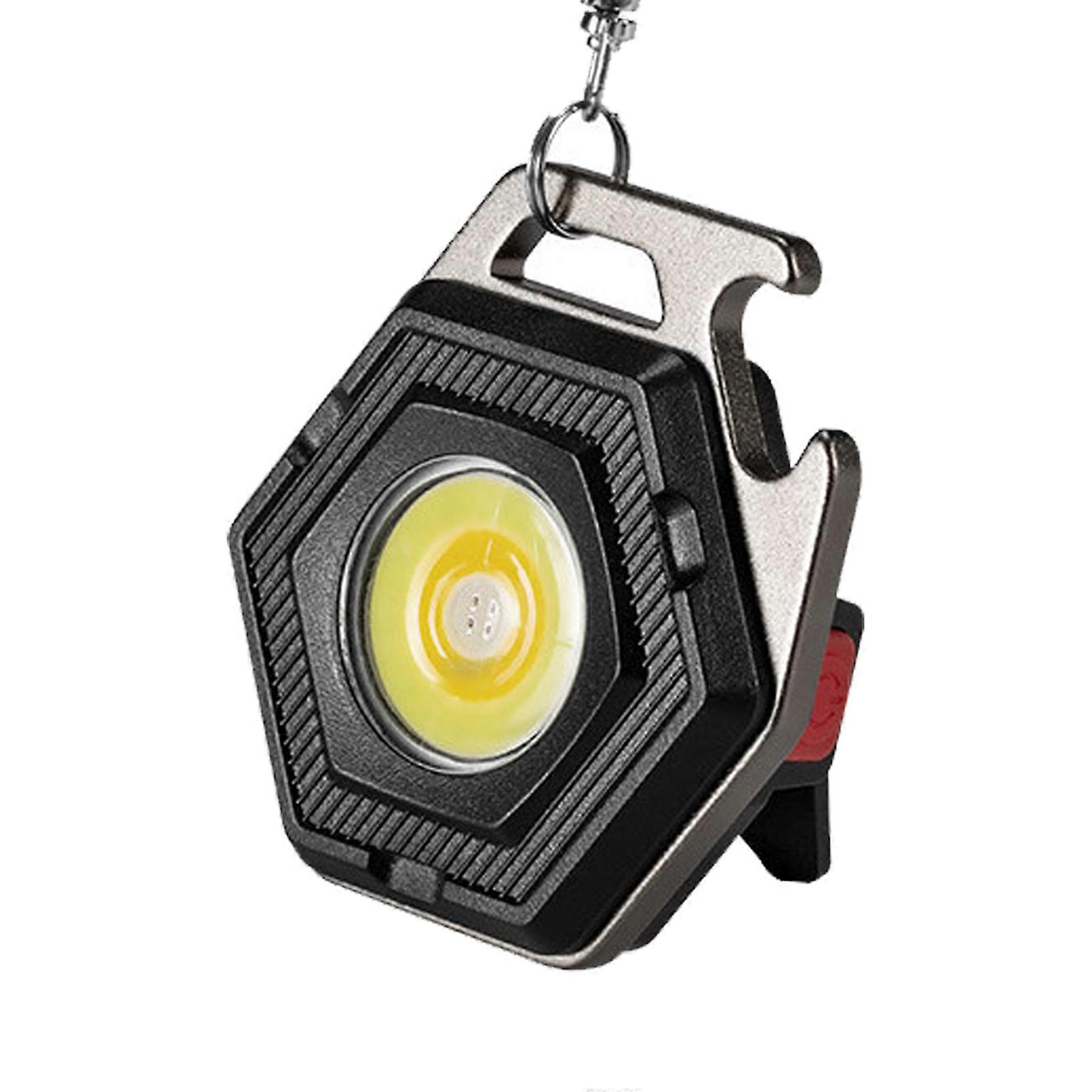 2023 New Hot Mini Keychain Flashlight with 7 Modes - Waterproof Rechargeable COB LED Torch