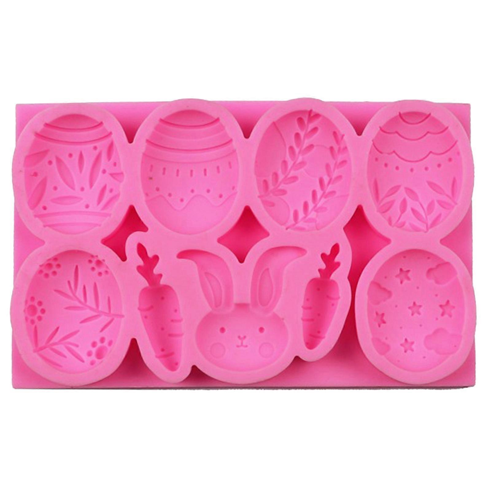 Happy Easter Egg Bunny Silicone Mold DIY Handmade Soap Cake Chocolate Making