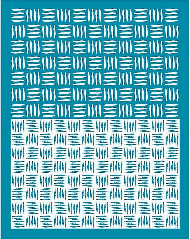 DIY 4x5 Inch Stripe Clay Stencils Abstract Geometric Non-Adhesive Silk Screen Stencil Geometric Polymer Clay Silk Screen Reusable Mesh Transfer for Po