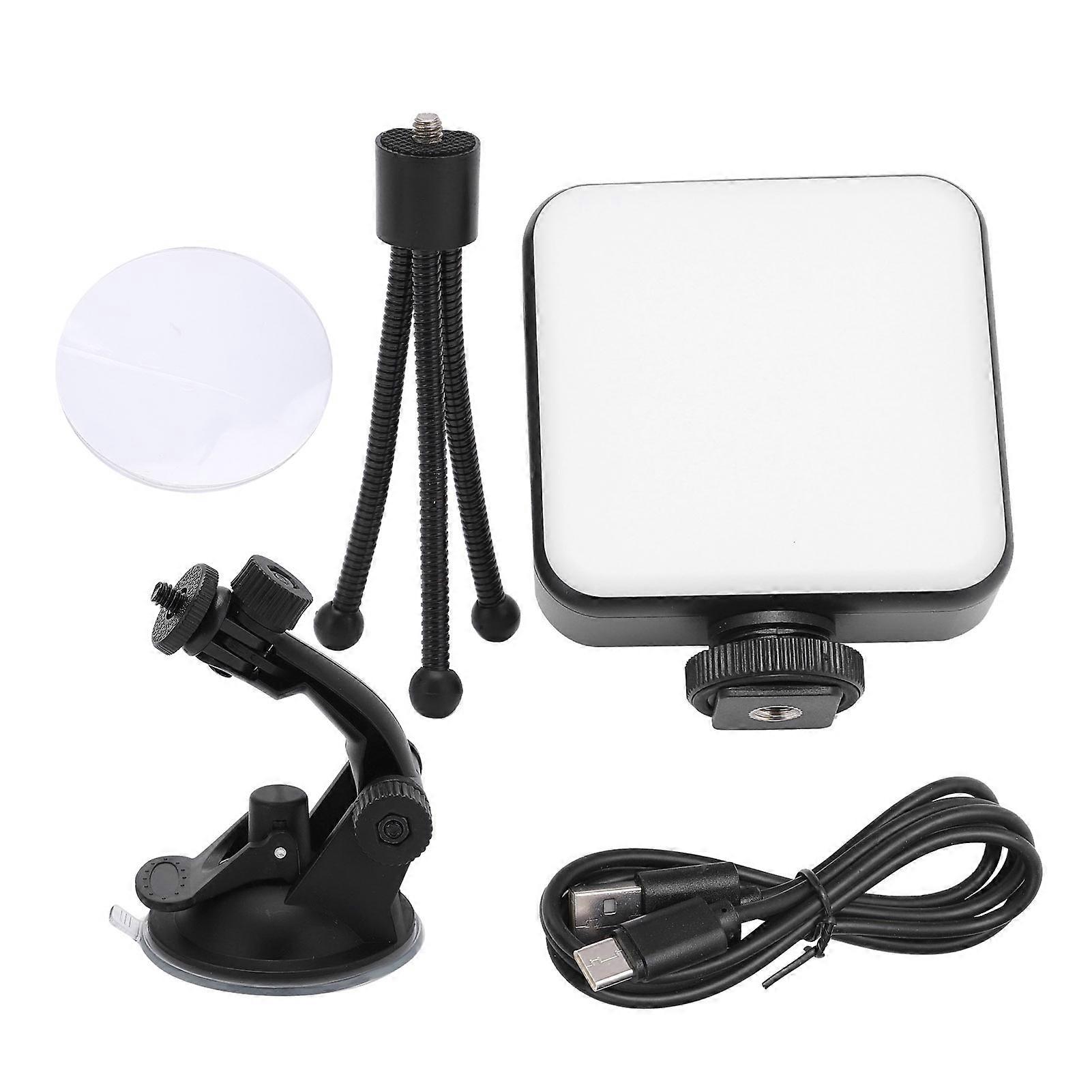 RGB Video Light Draagbare 2000mAh oplaadbare LED-camera 360 ° Full Color 2500-9000K fotografie licht met 3 koude schoen