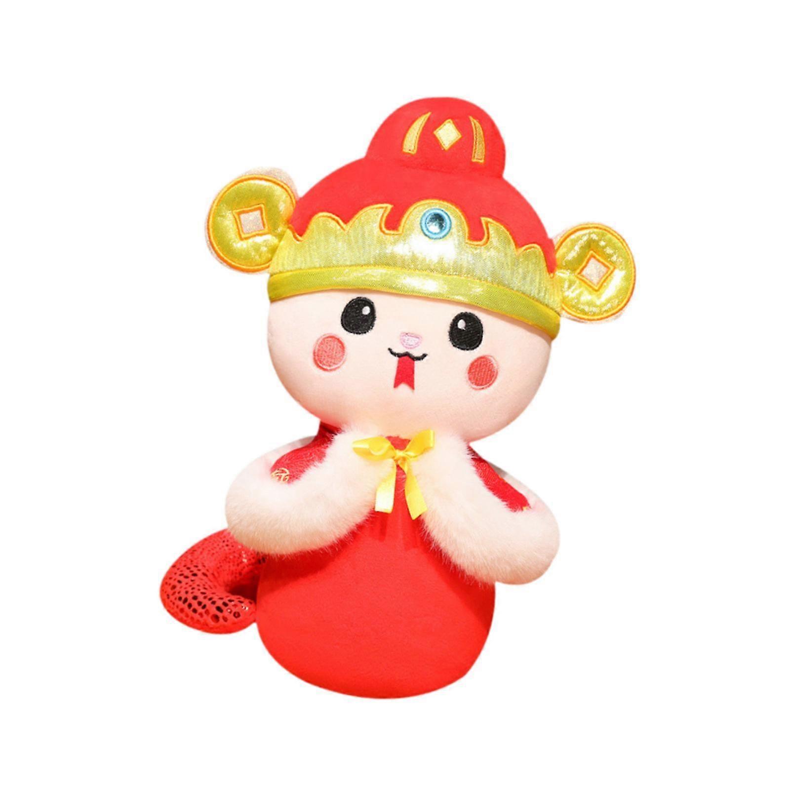 Plush Snake Toy Soft Comfortable Snake Plush Doll for Hotel Cafe Living Room 25cm