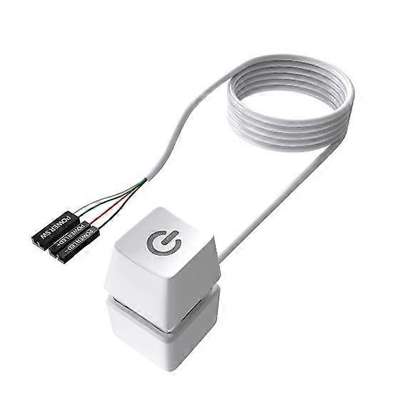 Button Colorful LED Lights Computer Desktop Extension Cable Home Motherboard External Start Power On/Off