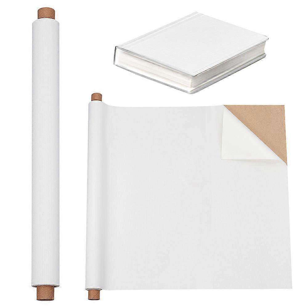 1Pc Rectangle Polyester Fiber Fabric with Paper Back for Book Binding White 1000x400mm
