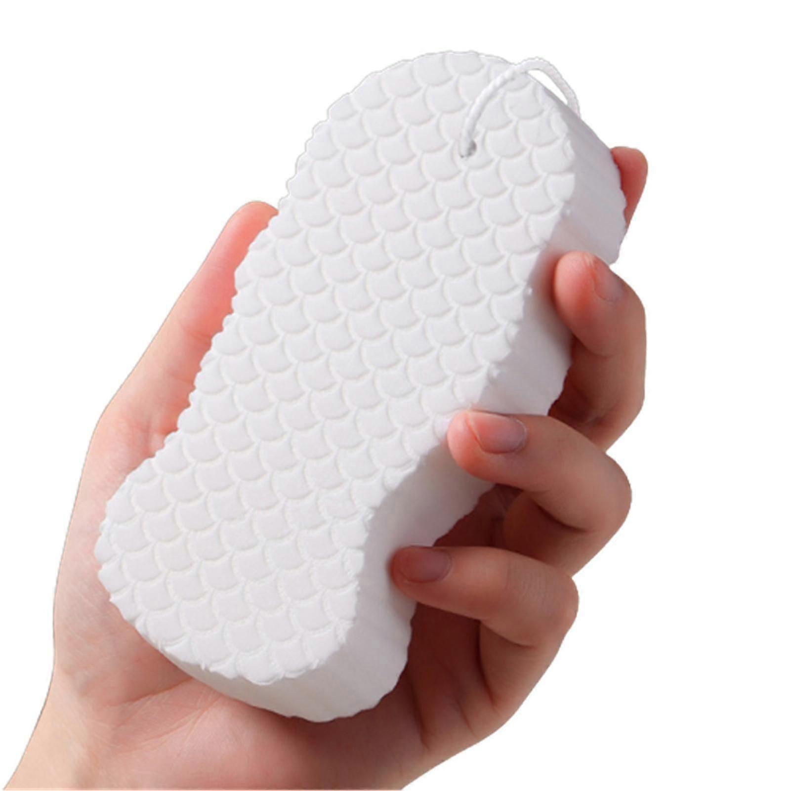 Bathroom Scrubbing Sponge for Body Washing Device (White)
