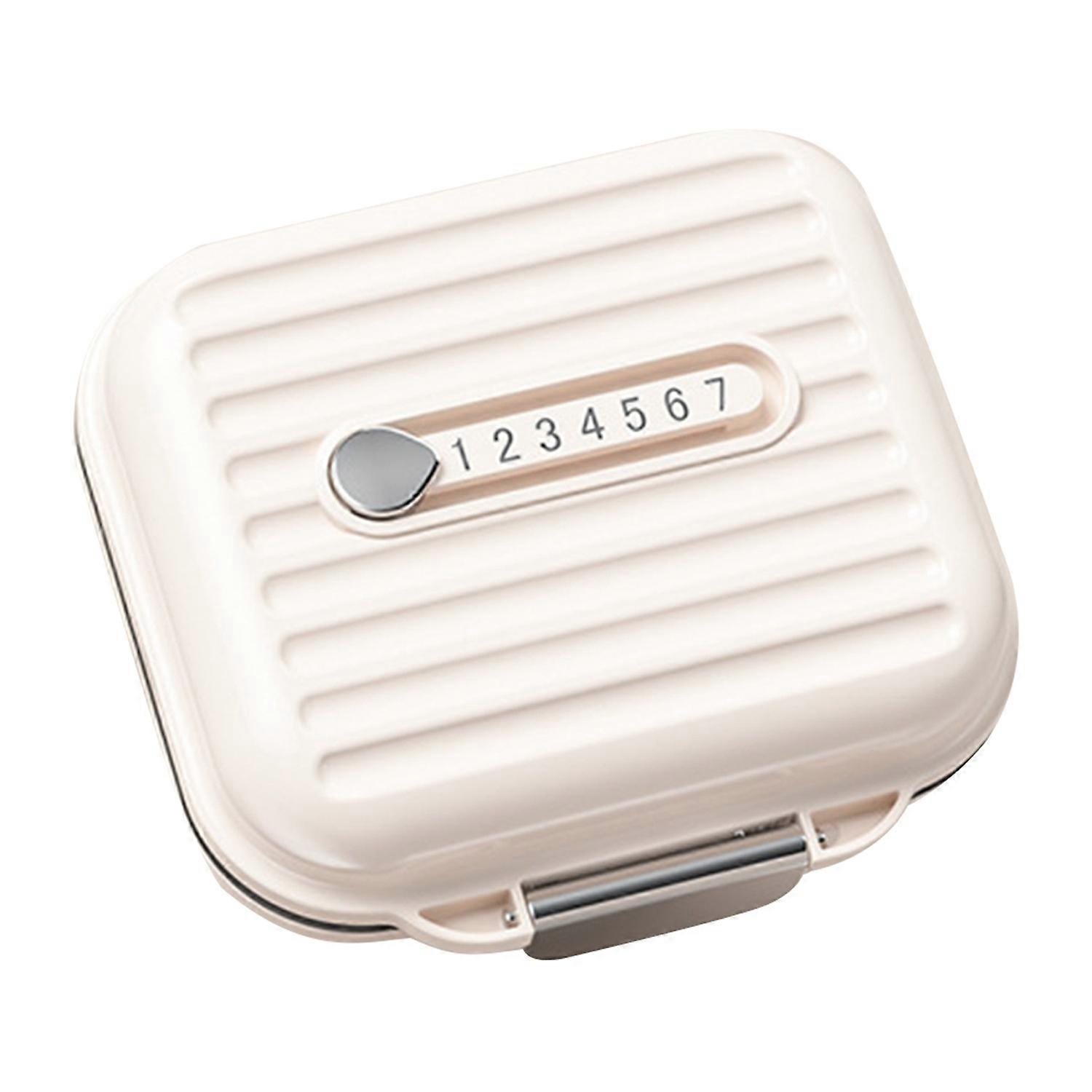 Weekly Compartmented Pill Box with Transparent Lid 7 Compartments Lock Design Dustproof