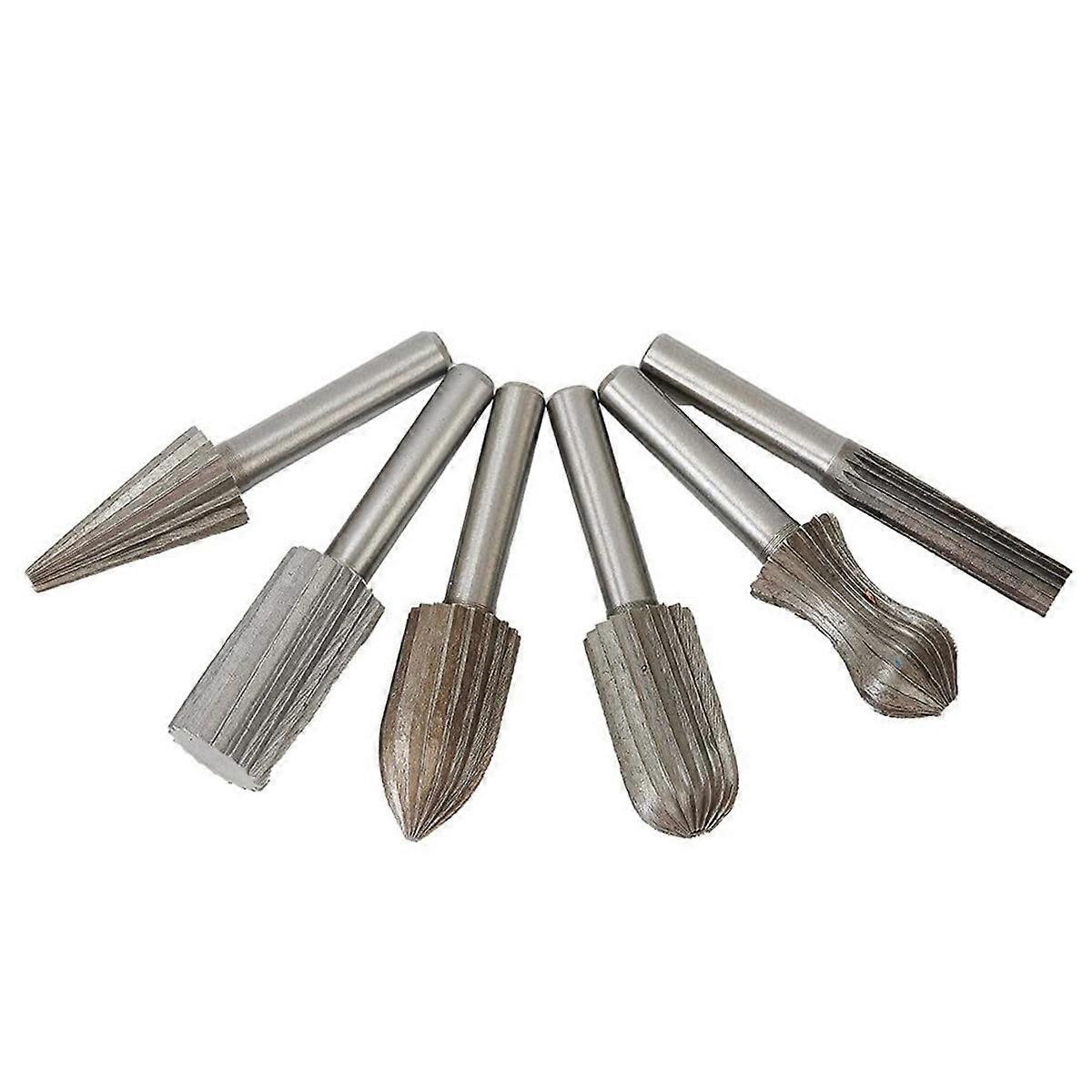 6PCS Carbide Burrs Set, Fine Carving Tungsten Carbide Burrs, Carbide Burs Rotary File Carving Grind