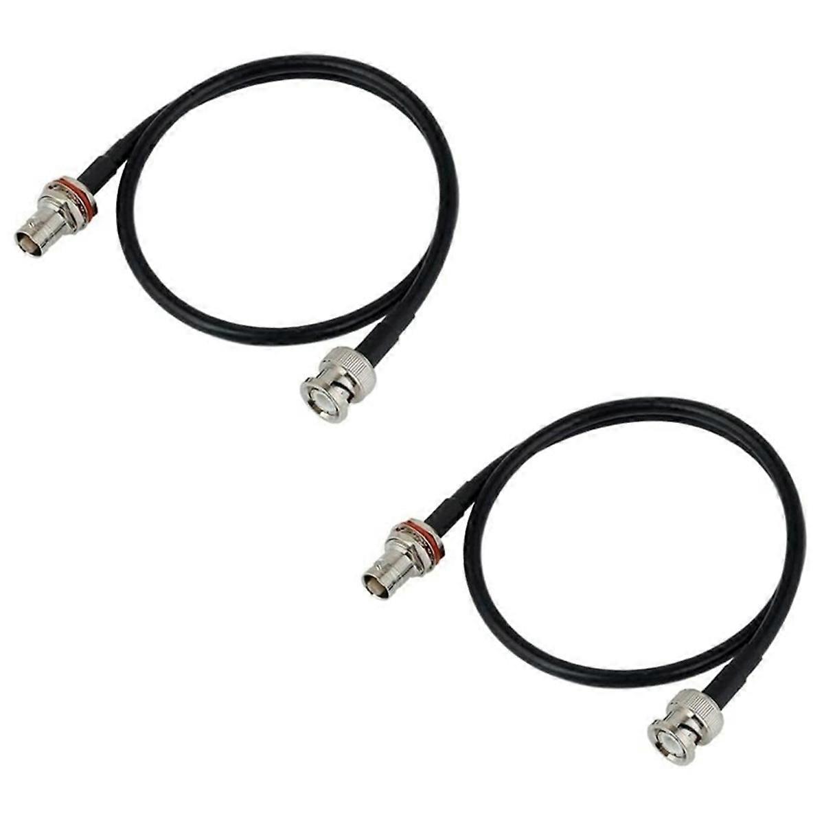 Wireless Microphone Antenna Extension Cable 2ft with BNC Connector, 2-Pack for Rack Mount Systems