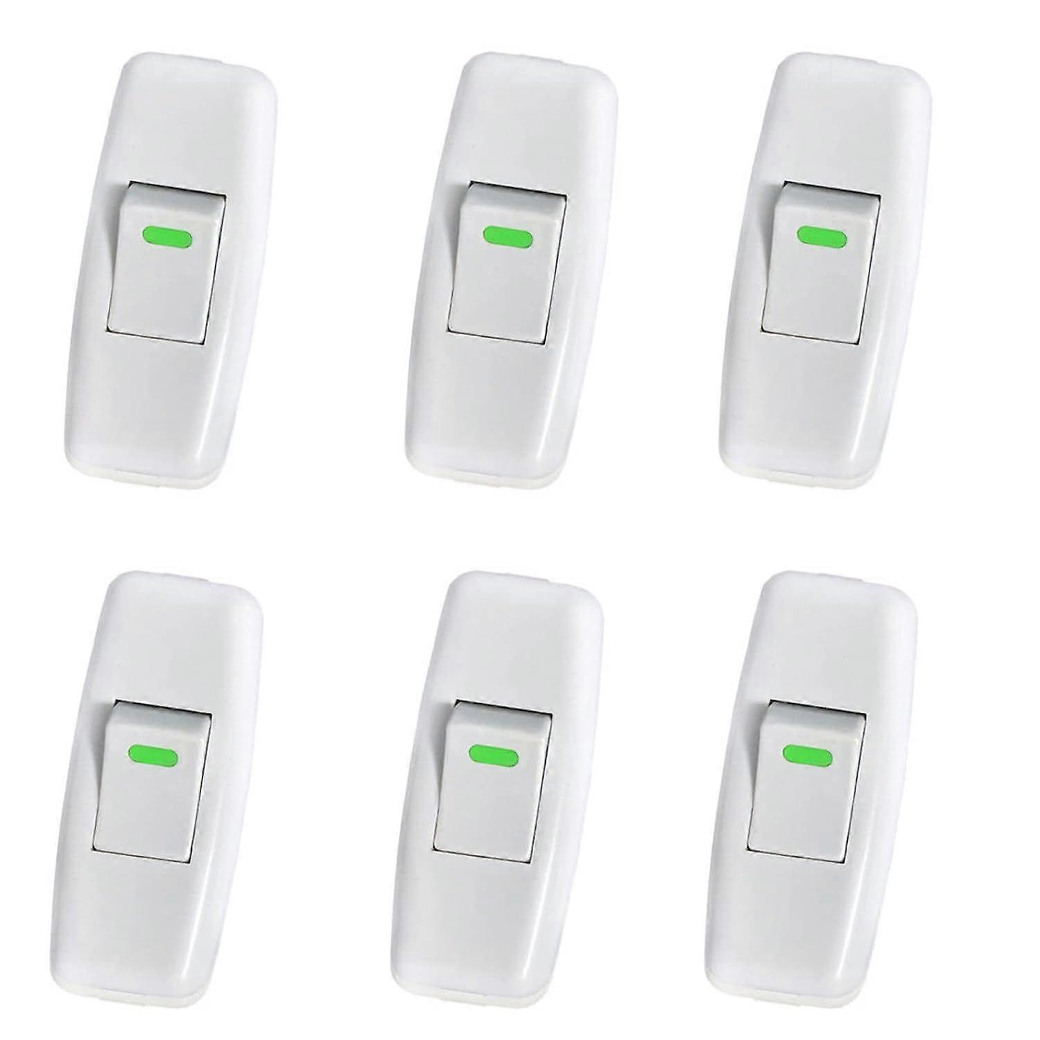 Pack Lamp Switch, Torpedo Switch, Inline Cord Switch, Bedside Lamp Switch, Inline Rocker Switch for Nightstand Table Lamp On/Off Button Replacement