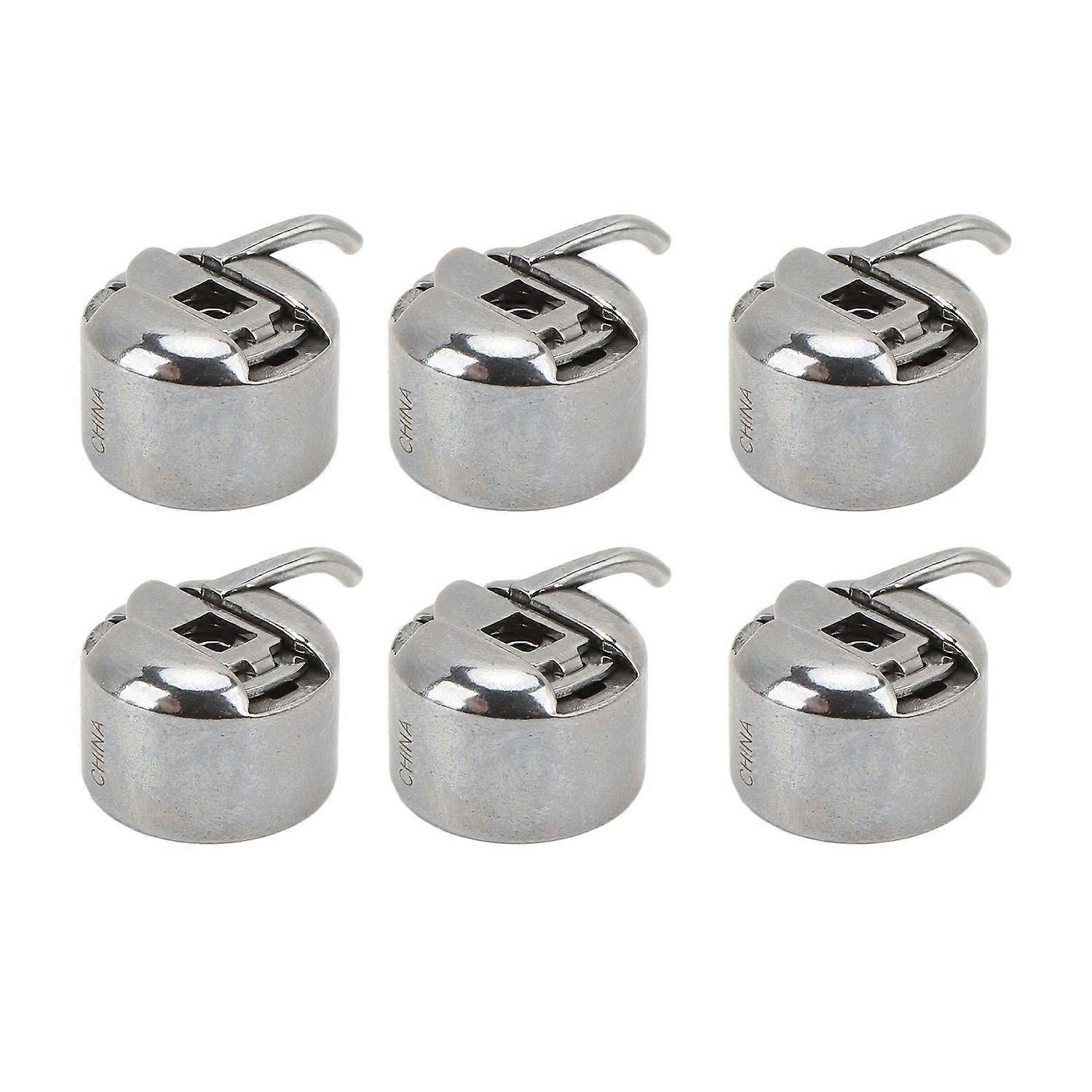 6Pcs Bobbin Case Iron Material Smoothing Surfaces Household Sewing Bobbin Case for Most Sewing Machi
