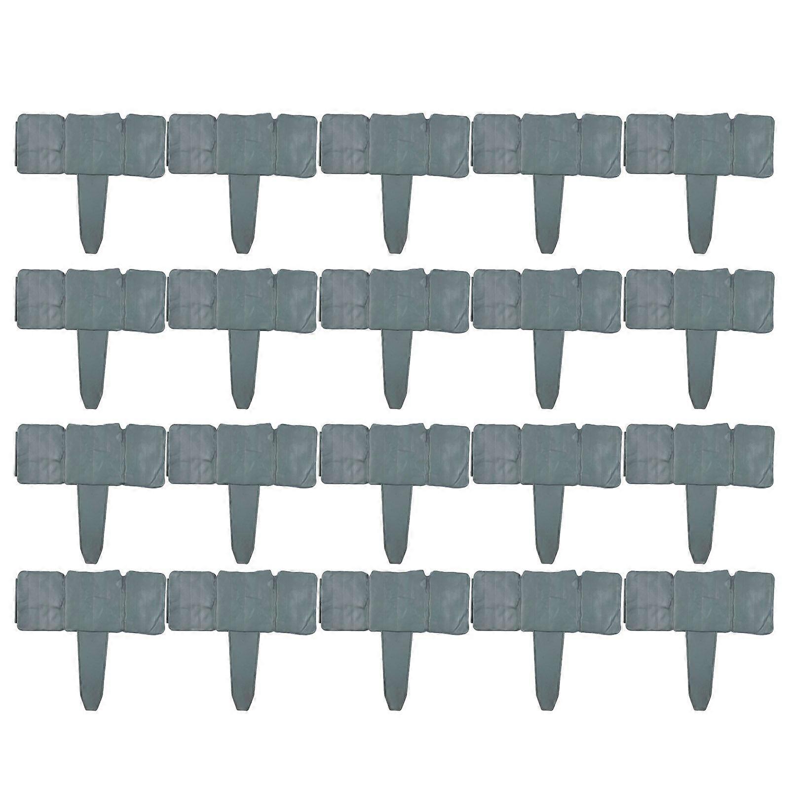20 Pcs Garden Guardrail No Dig Lawn Edging Border Easy to Install Landscaping Edging Spike Fence Border for Yard Walkway Garden