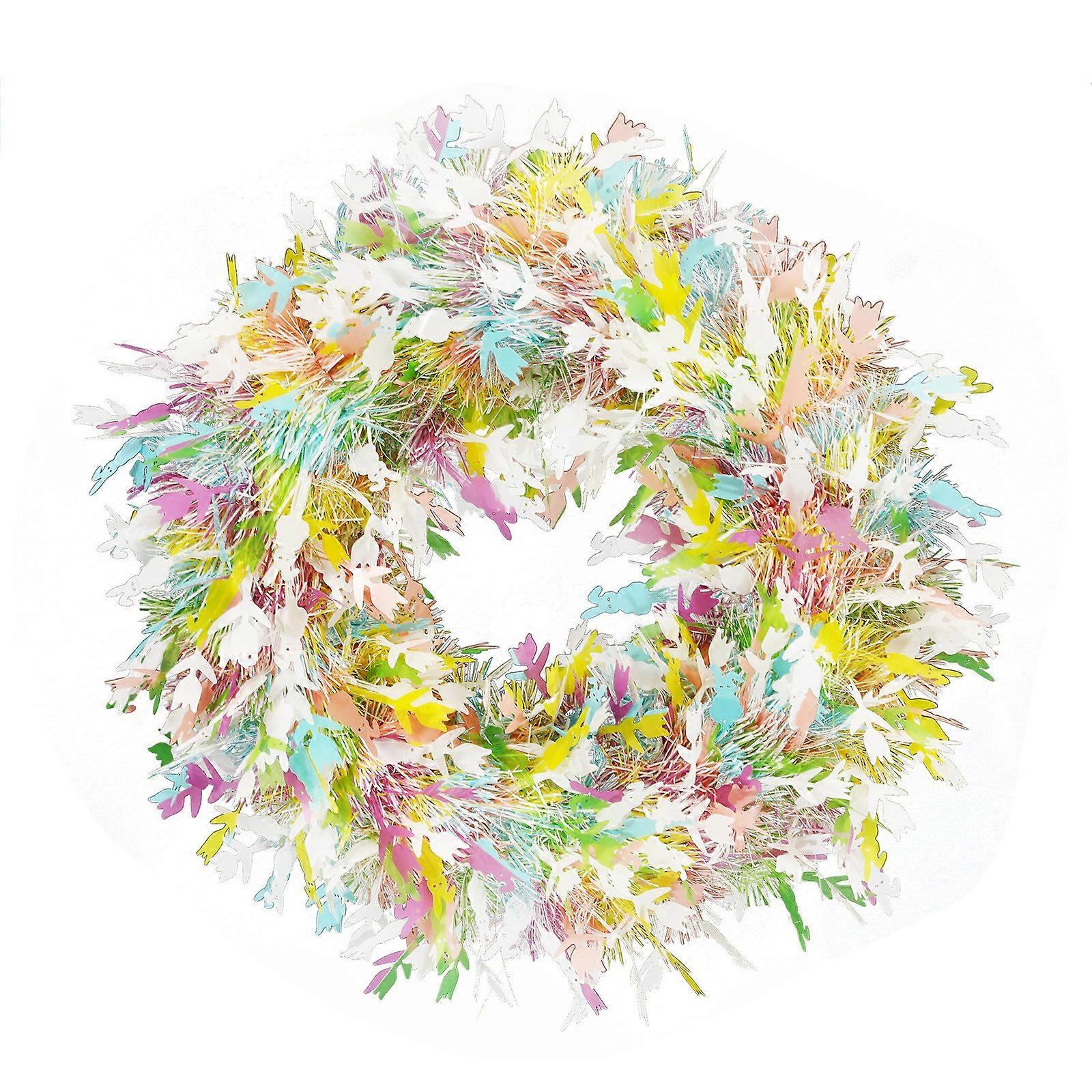 Artificial Wreath Spring Wreath Hanging Decoration for Front Door Window Hallway Party Table Centerpieces Decoration