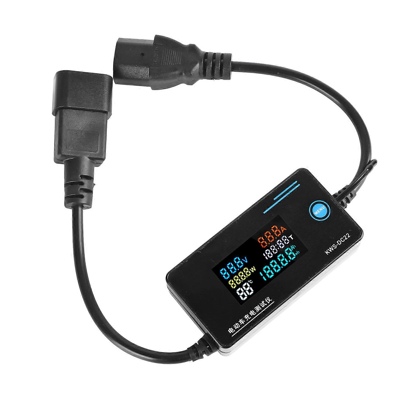 Charger Power Meter Multifunctional Charger Voltage and Current Tester for Electric Scoooter 8‑