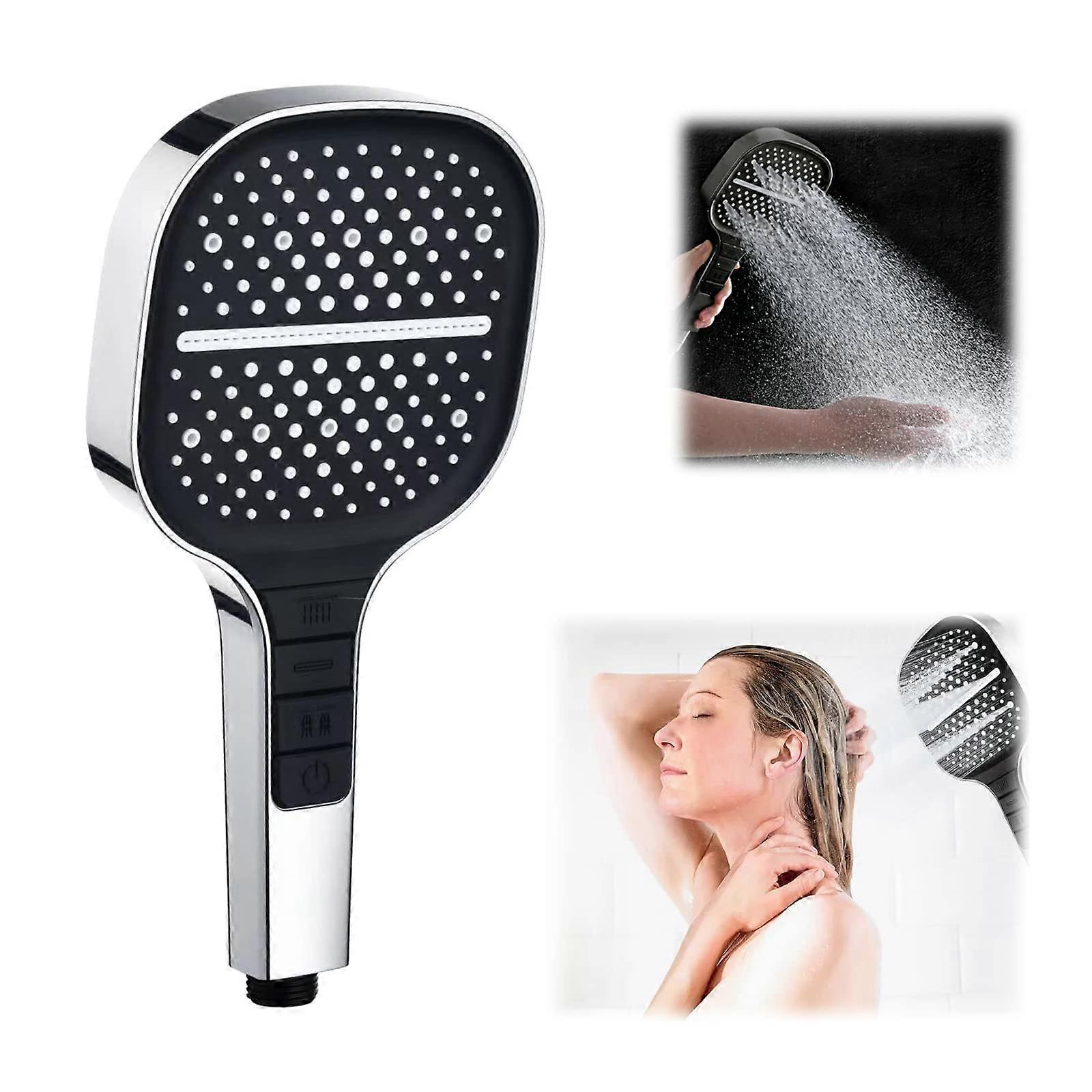 Oversized shower set for high-pressure water-saving showers