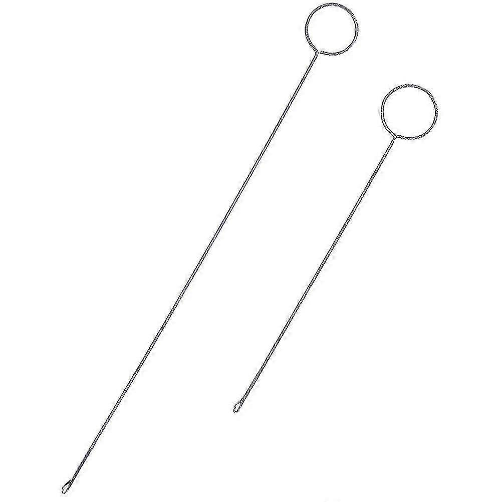 2pcs Threader Tools For String Threading Tools Drawstring Threader Loop Turner Hook Metal Threader